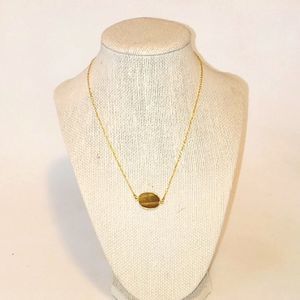 AV.MAX GOLD PLATED CHAIN WITH TIGER EYE PENDANT